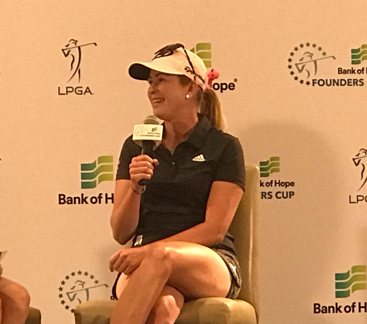 LPGA's tweet photo. “This has been the longest I’ve ever been away from the game and it kinda feels like the first day of school again.. I’m just so excited to be back.” @ThePCreamer 

@LPGAfounders https://t.co/SzNpcAA03G