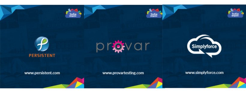 Vinayforce's tweet photo. Special Thanks to #IndiaDreamin17 Silver Sponsors @Persistentsys | @Simplyforce | @ProvarTesting on-behalf of the entire #IndianSalesforceCommunity, read the #FoundersBlog 👉 https://t.co/g3cn9VnCAP https://t.co/CAZ0kH731e
