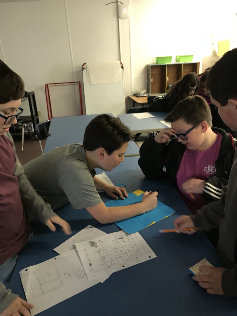 Innov8toEduc8's tweet photo. Modeling with mathematics. Exactly how many small post it notes does it take to cover the entire large post it note? @FourOaksES #cardinaltweets https://t.co/fIMBt2Rg2e