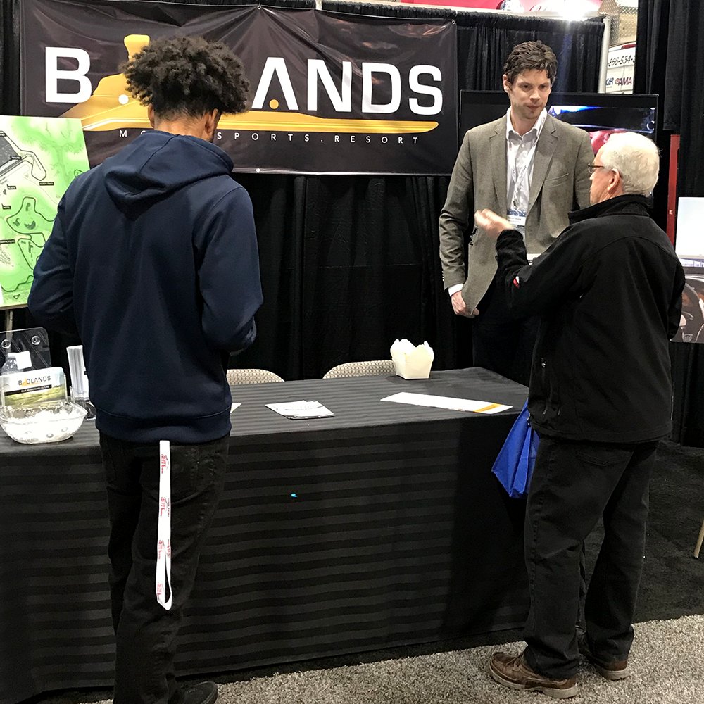 Badlandsresort's tweet photo. Having a great time this week at the #calgaryautoshow. Come see our booth for a special membership opportunity, and check out the variety of cars that could be used at Badlands Motorsports Resort in the future! #yyc #calgary #badlands #autoshowcalgary https://t.co/U3ZL2G99u1