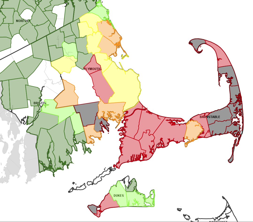 Cape Cod Map With Towns Printable Cape Cod Map With Towns Printable