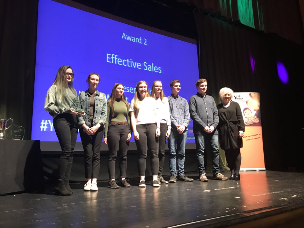 YE_ForthValley's tweet photo. Most effective sales award goes to @LookingGlassYe from @Stirling_High #YESFV18 https://t.co/f1Ns3BZ1Ai