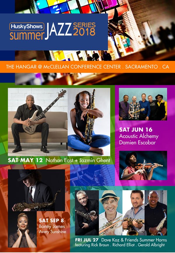 HuskyShows's tweet photo. Just announced the @HuskyShows 2018 Jazz Series! Visit https://t.co/EwxaD9NI1n for all details! @NathanEast @EventsAtMCC @boneyjames @DaveKozMusic https://t.co/i9IXLi6MbS