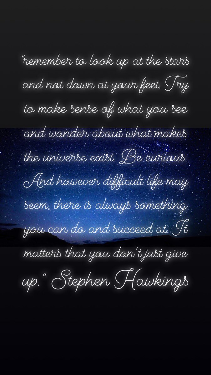 Thank you #StephenHawking
