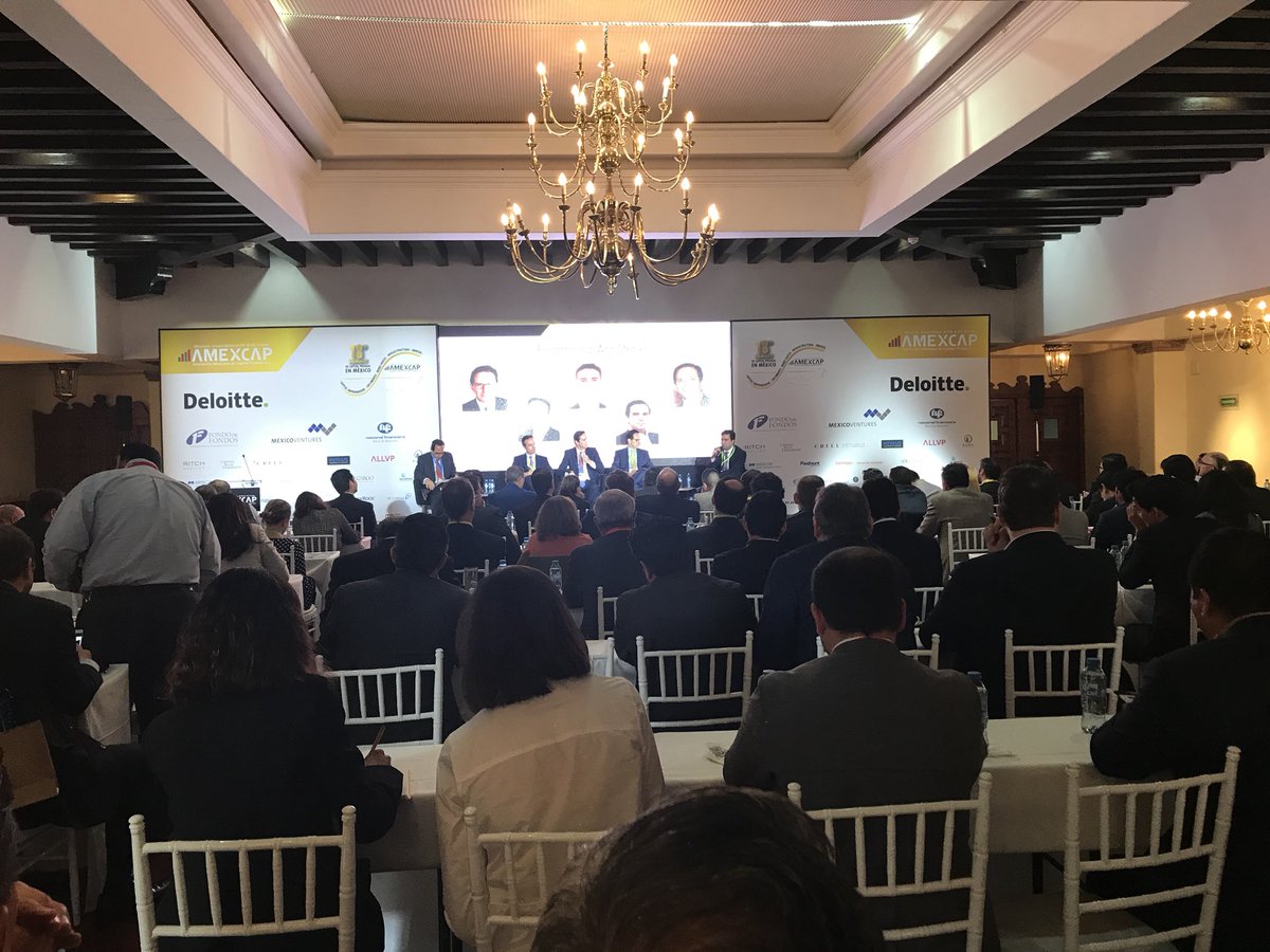 AMEXCAP's tweet photo. Fundraising War Stories con #SergiodelValle @WamexPE #PabloTaberna #VectorPartners #RobertoTerrazas de @NexxusPE y #HernanFernandez de @AVM_Mex #foroamexcap https://t.co/Tl74jNsuXg