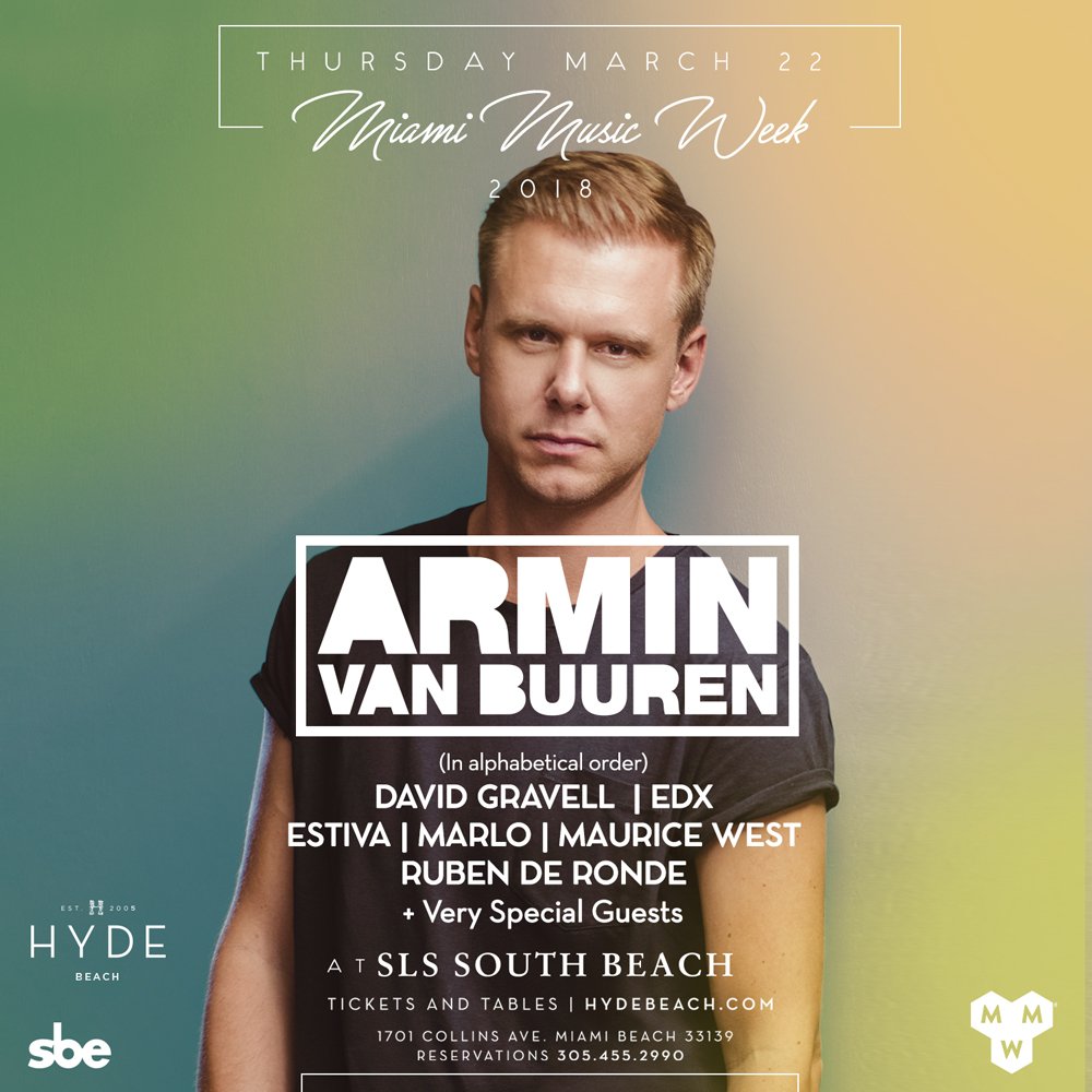 avbstuff's tweet photo. Tw AvB: #MiamiMusicWeek2018 starts next week! Are you ready? @DavidGravell @edxMusic @estivamusic @marlo_music @djmauricewest @rubenderonde + special guests! @SLSSouthBeach @HydeBeachMiami https://t.co/xr5760L2fj #SLSMMW2018 #slsouthbeach https://t.co/IVvOOyyVVR