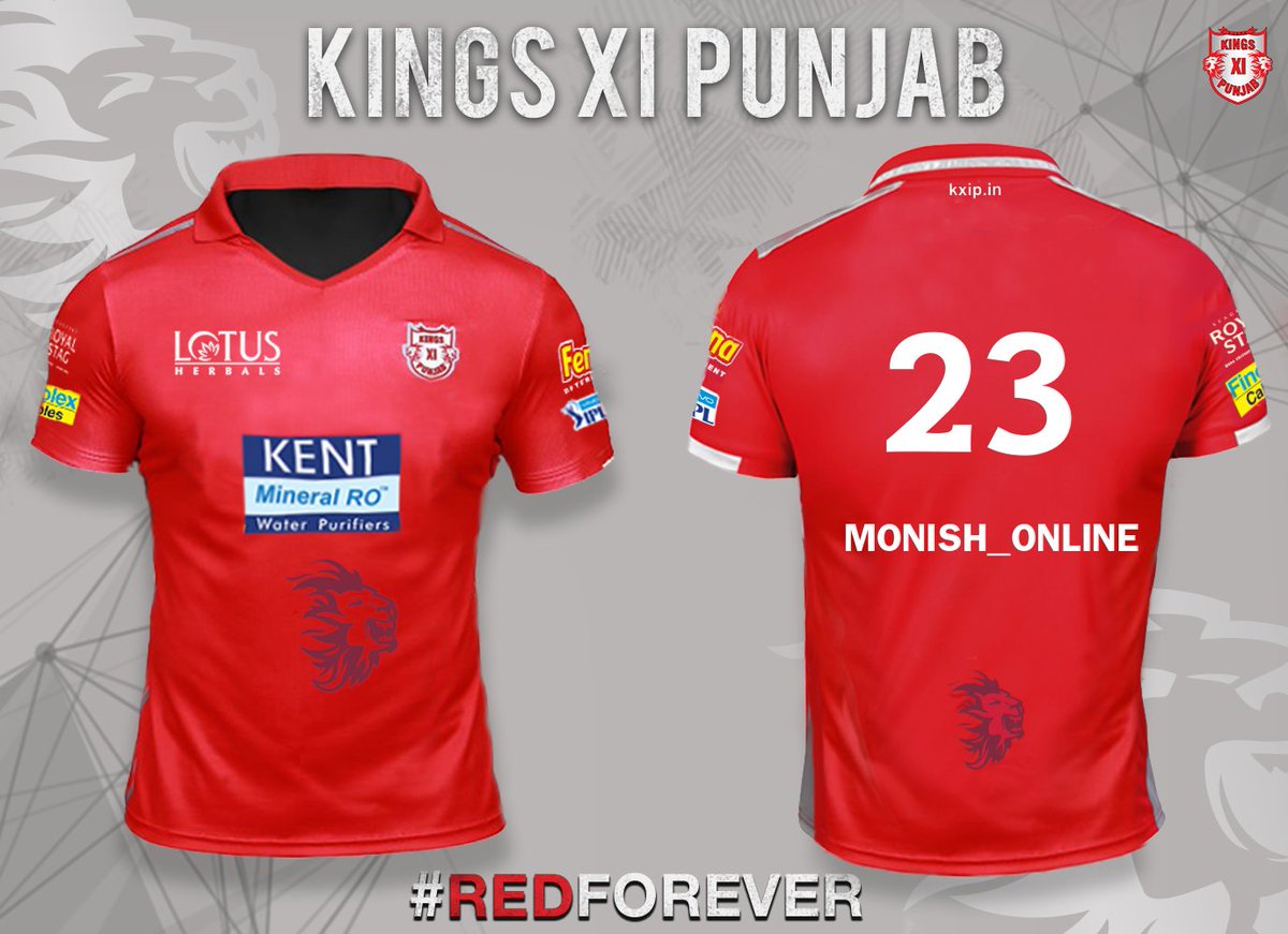 PunjabKingsIPL's tweet photo. @Monish_Online Here's a custom KXIP jersey for you. Cheers! #LivePunjabiPlayPunjabi https://t.co/So4vISjAbW