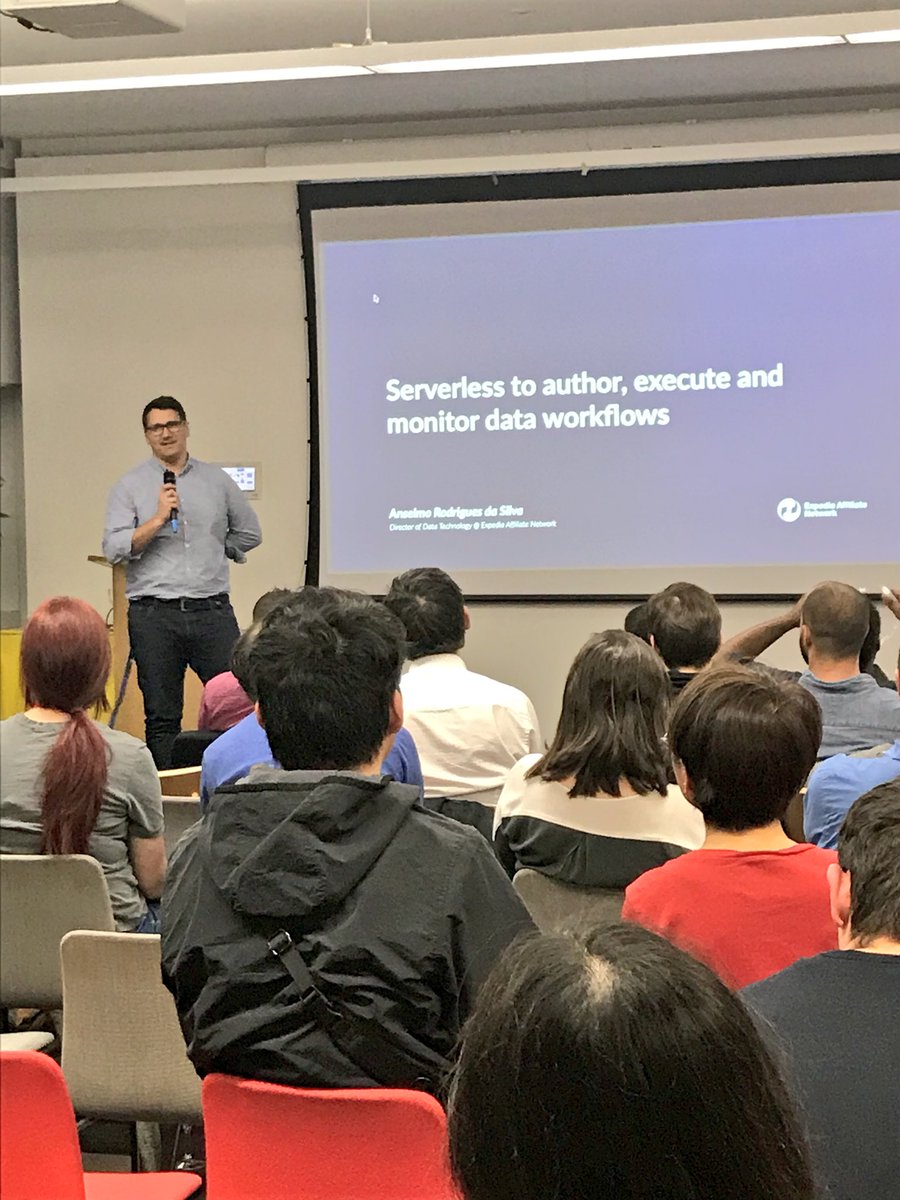 Next up Anselmo, Director of Tech, talking about moving to serverless technologies ! #lifeatexpedia #serverlesstech