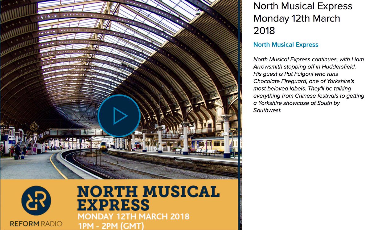 kavakavamusic's tweet photo. Yes โFunked Up & Freaked Outโ playing @ReformRadioMCR c/o #ChocolateFireguard label #Huddersfield special - pt3 of NORTH MUSICAL EXPRESS + @musicyorkshire @sxsw @patfulgoni #chumbawamba #beardriver #bluefootproject @cabinetmillion and none of patโs dnb ๐๐คhttps://t.co/4m0RhIIN8Q https://t.co/hVDHFdjb4V