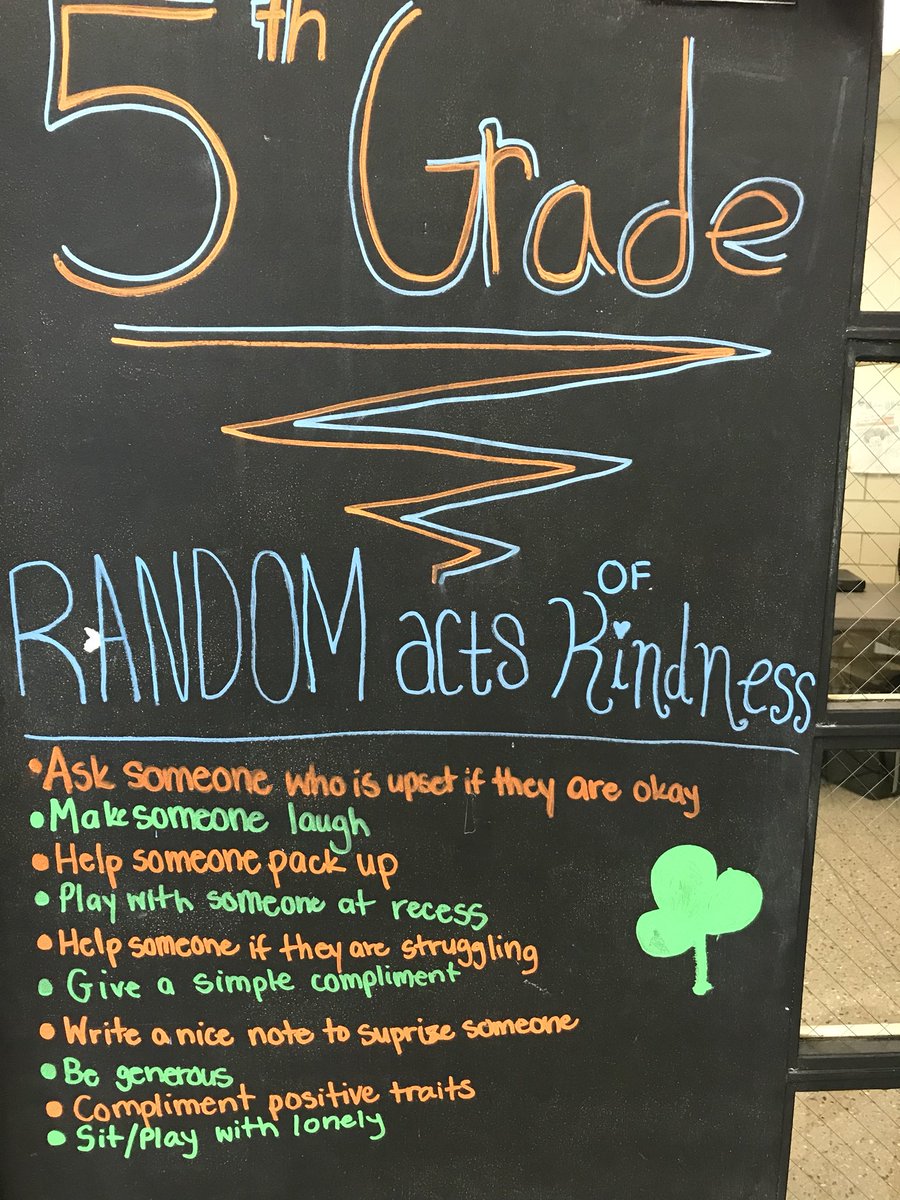 Michael Houk (@michaelshouk) on Twitter photo Students created a list of possible random acts of kindness and then painted them on our door to inspire others in the school community! <a href="/missyfanshaw/">Missy Fanshaw</a> #RFES Students created a list of possible random acts of kindness and then painted them on our door to inspire others in the school community! <a href="/missyfanshaw/">Missy Fanshaw</a> #RFES