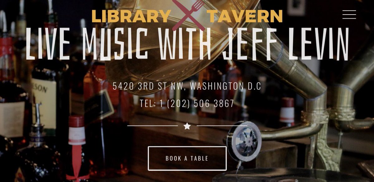 LibraryTavernDC's tweet photo. Join us for live music 🎶 with drink specials this Saturday from 8p to 11pm. #DC #LibraryTavernDC #FOOD #KennedySt #foodie #livemusic #jefflevin https://t.co/tqutHEnZJu