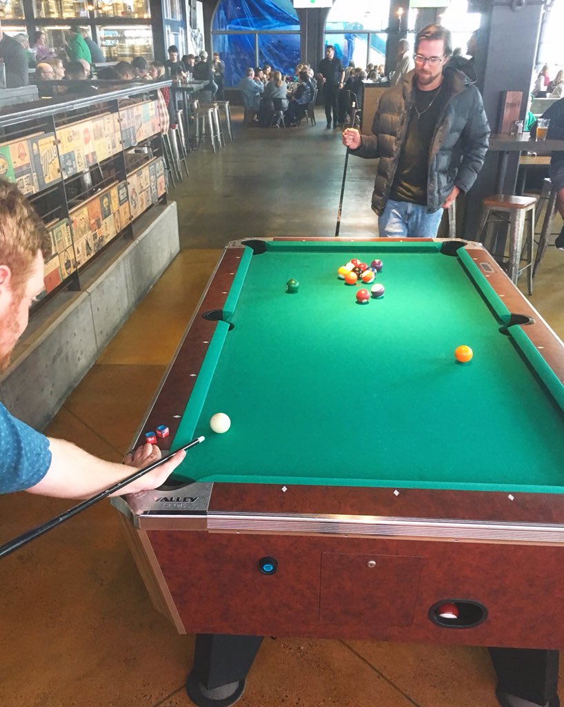 DraftSanDiego's tweet image. Don’t miss! Play some pool while  you’re waiting for brews &amp;amp; grub at #Draft