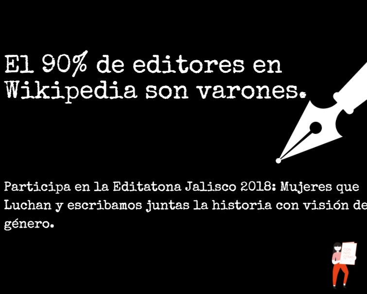 connosotras_'s tweet photo. Es el momento de rescatar el trabajo de las mujeres jaliscienses y re-escribir la historia reconociéndolas a todas.

Sé parte de la #EditatonaJalisco2018:Mujeres que luchan y contribuye a conquistar los espacios de la memoria. https://t.co/uT4pWpDKgy