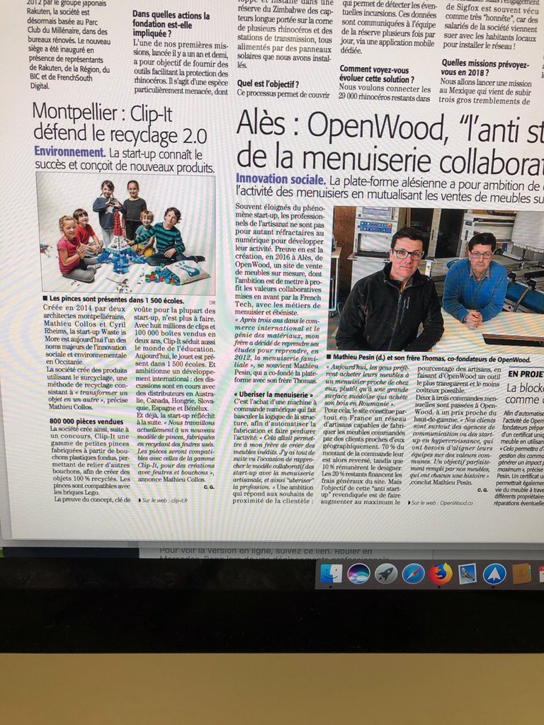 OpenWoodcc's tweet photo. On était sur le @Midilibre hier dans le cadre de la semaine de l’ESS au côté de nos copains de @clipit_officiel. https://t.co/z2E8ajwdFt