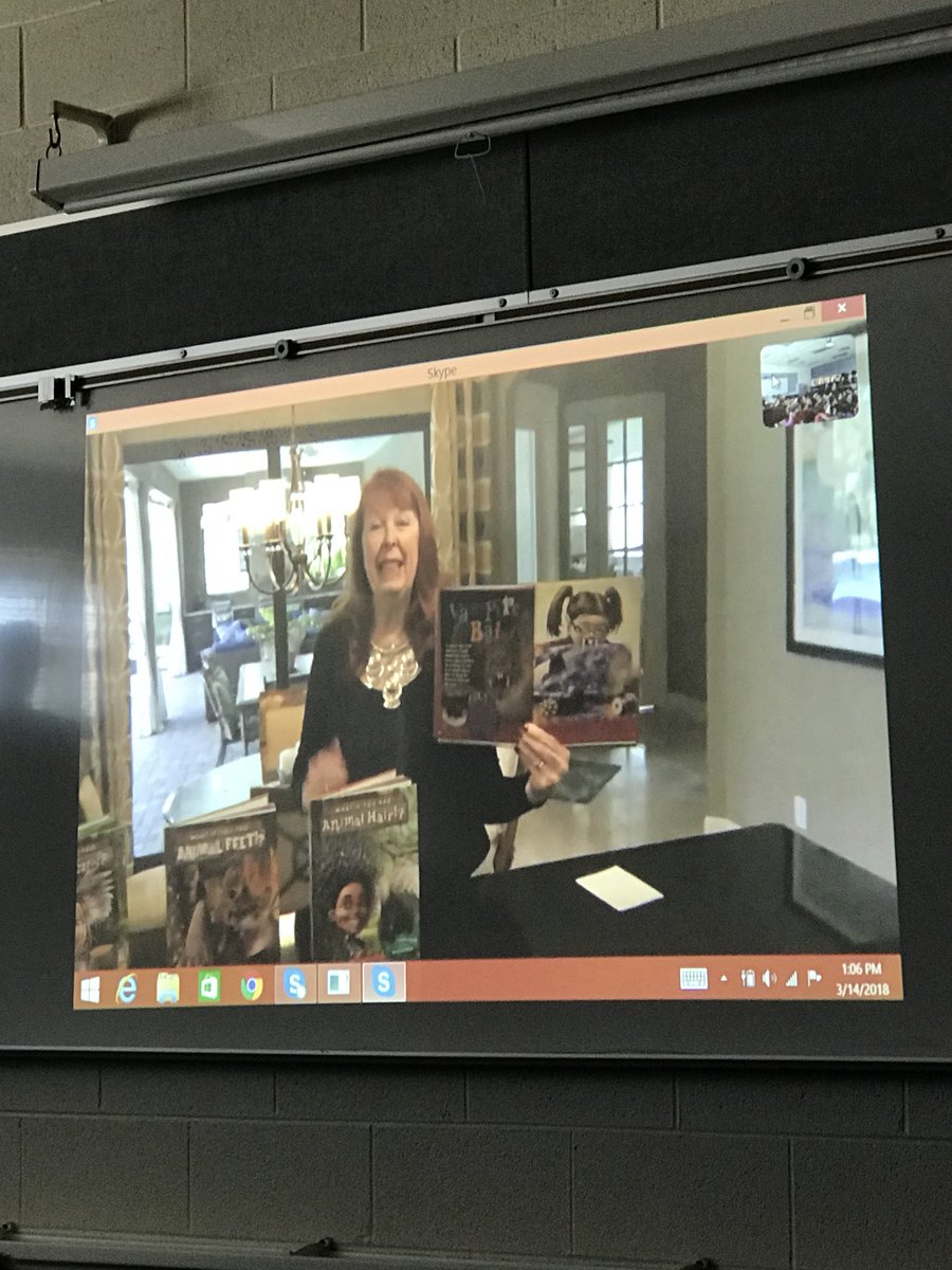 121Schulz's tweet photo. 2nd graders did an author Skype with Sandra Markle today. Then each child received a copy of one of her books.#kme302 #kanelandpride https://t.co/BZ1H9dWqaB