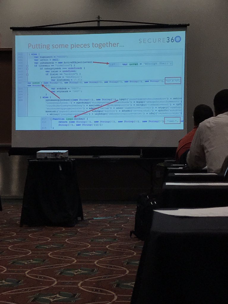 Secure360's tweet image. Putting pieces together with @jcarndt at #sec360wi! #spidermonkey #newstring #javascript #html