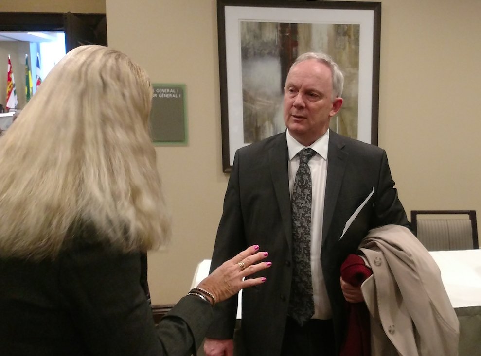 karen4growers's tweet photo. Fred Gorrell, ADM, Agriculture and Agri Food Canada, speaking today #chcAGM2018 in Ottawa was reminded by growers that most urgent files are labour and access to crop protection products to meet gov't goal of $75 billion in exports by 2025. #horticulture @growernews https://t.co/Q850Q4HoDC