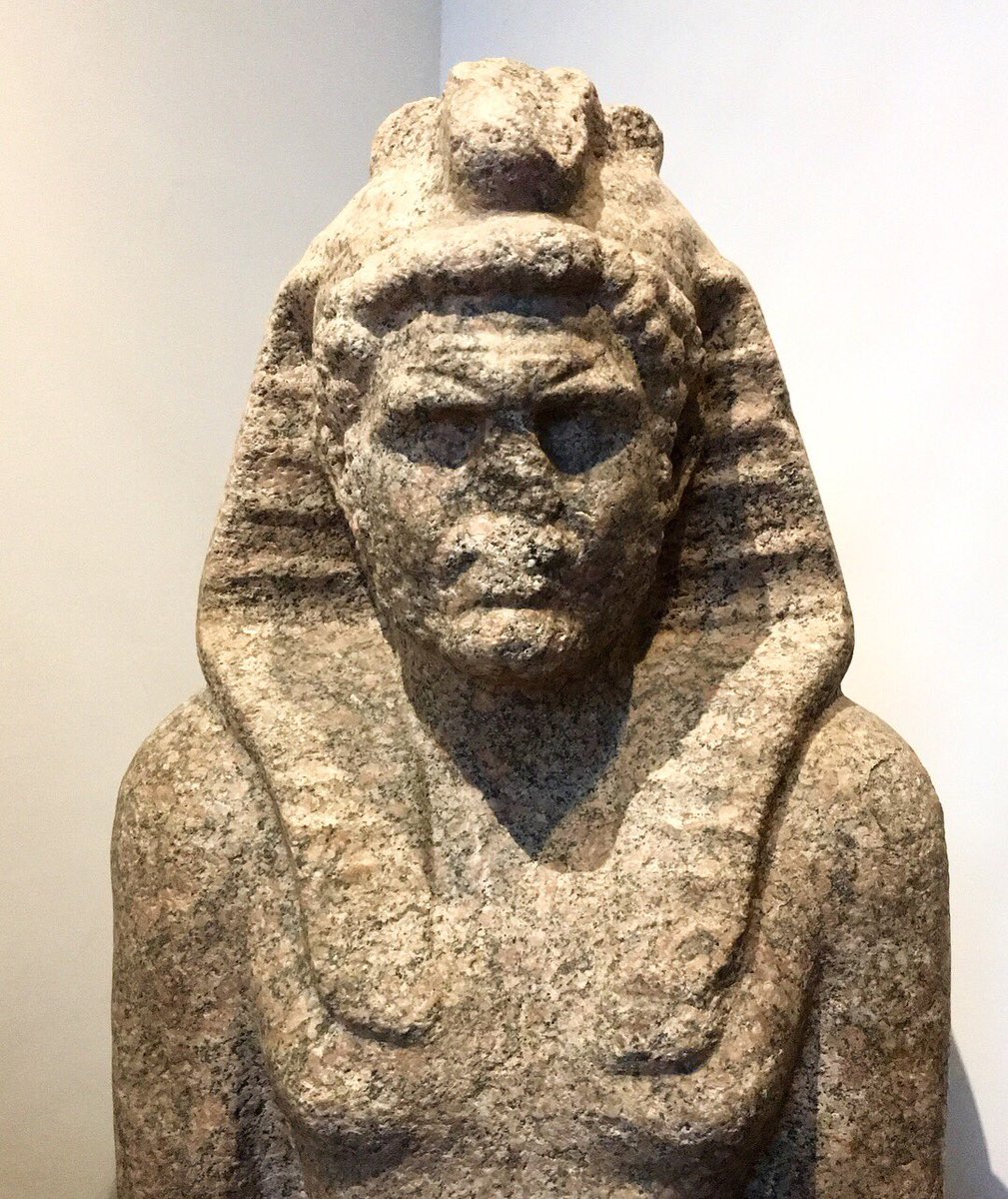 chrisnaunton's tweet photo. Love the clash of styles in Hellenistic and Roman era Egyptian art. Pharaoh’s garb but Classical style in this very fey bronze figure and a grumpy looking Caracalla. #cheerup #missingtombs #Friday #Egypt https://t.co/Z1EdtrIo9R