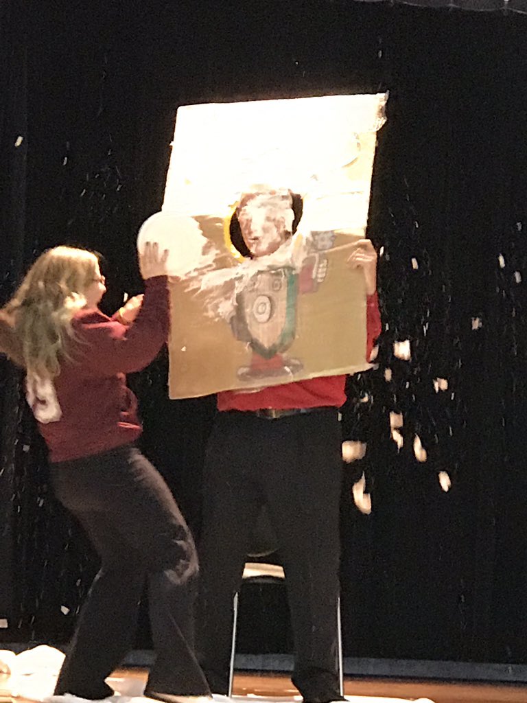 GMSNPrincipal's tweet photo. GMSN Staff Celebrating Pi Day 2018!  Students raised money for Humaniteen to provide insulin for people in Puerto Rico! Staff take one to support the cause! https://t.co/X2ZyGmUkHx