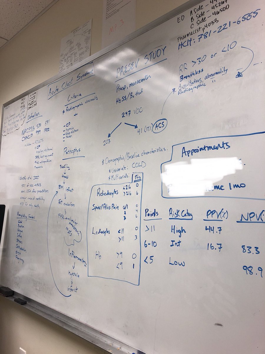 im_jesssayinn's tweet photo. Had to miss EM conference since I’m on #medicine but got my learning in with my awesome resident’s super applicable #chalktalk on Acute Chest Syndrome! @BMCimRES @Raaginizzle #meded #offservice #sicklecell https://t.co/Ll45GECux4