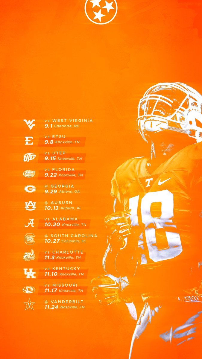 Tennessee Football Schedule Printable