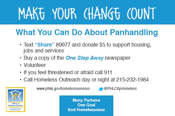 PHLCommerce's tweet photo. Want to help address homelessness in PHL? Text "Share" to 8077 and make a $5 donation to support homeless services. #MakeYourChangeCount https://t.co/GmW2Ar0FOt