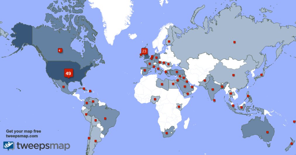 lakitycat's tweet photo. My followers live in USA (48%), UK.(22%)... Get your free map: https://t.co/hlvDJ4i9sh https://t.co/w3SjBi0DSK