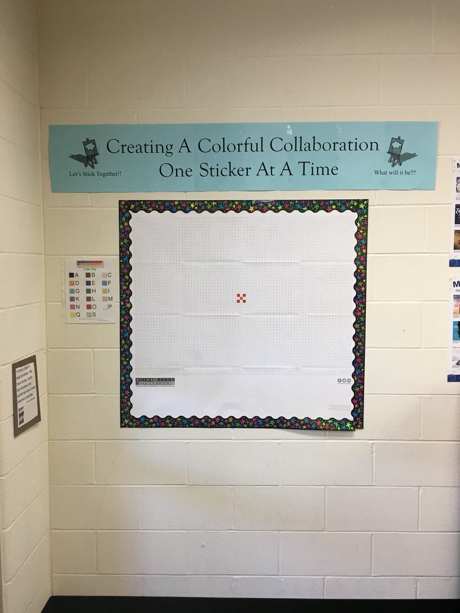 gspinmo's tweet photo. Here we go! KMS kids AND teachers are excited to get our @byStickTogether poster started! Thanks @LibraryMSHS for the banner inspiration! #whatwedo https://t.co/0nDrxHEByf