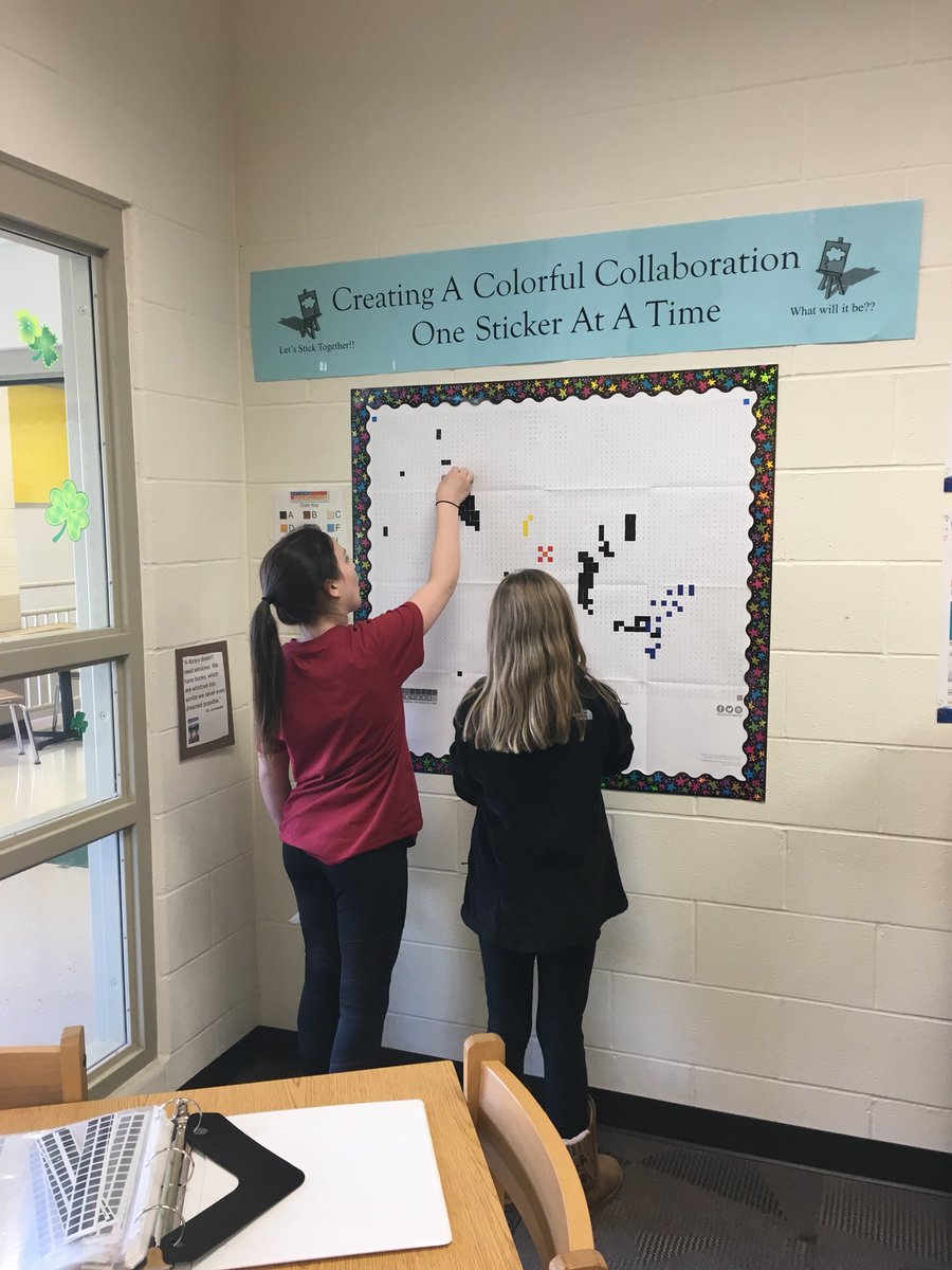 gspinmo's tweet photo. Here we go! KMS kids AND teachers are excited to get our @byStickTogether poster started! Thanks @LibraryMSHS for the banner inspiration! #whatwedo https://t.co/0nDrxHEByf
