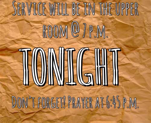 HyphenPcola's tweet photo. See you guys tonight! 6:45 for prayer! 😊 https://t.co/9VeCntNful