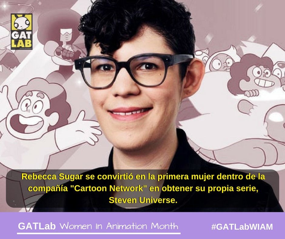GatLabAnimation's tweet image. Hoy en #GATLabWIAM, @rebeccasugar 
Es guionista, animadora, productora y compositora. 
Creadora de la serie #StevenUniverse, que ya es considerada un clásico de culto. 
También ha participado como guionista en varios de los mejores episodios de &quot;Hora de Aventura&quot;.