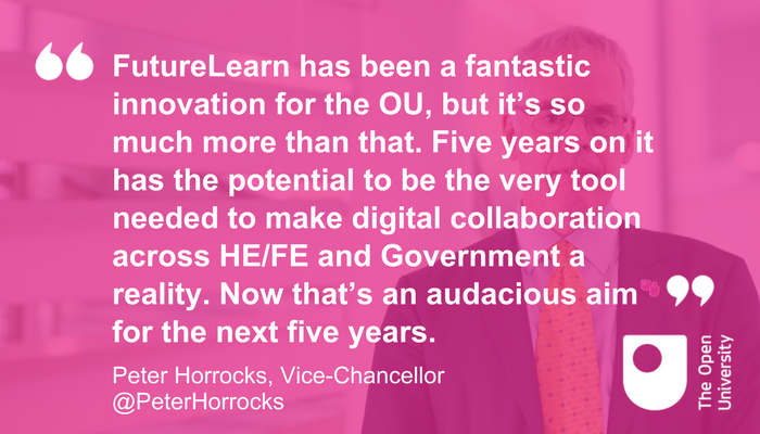 OpenUniversity's tweet photo. Massive
Open
Online
Courses

Celebrating the last five years, and looking ahead to the next… happy 5th birthday to @FutureLearn

#FutureLearnIs5 https://t.co/ZjcJ2hRQhU