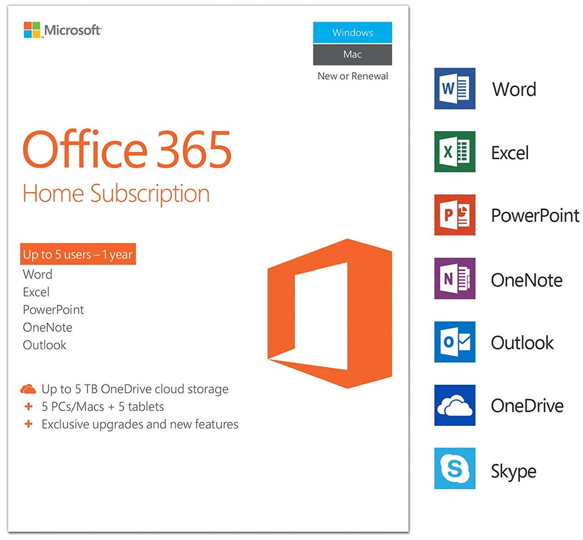 Buy #Microsoft #Office #365 Home - 5 Users - 1 Year #Subscription amzn.to/2FAv2fG.