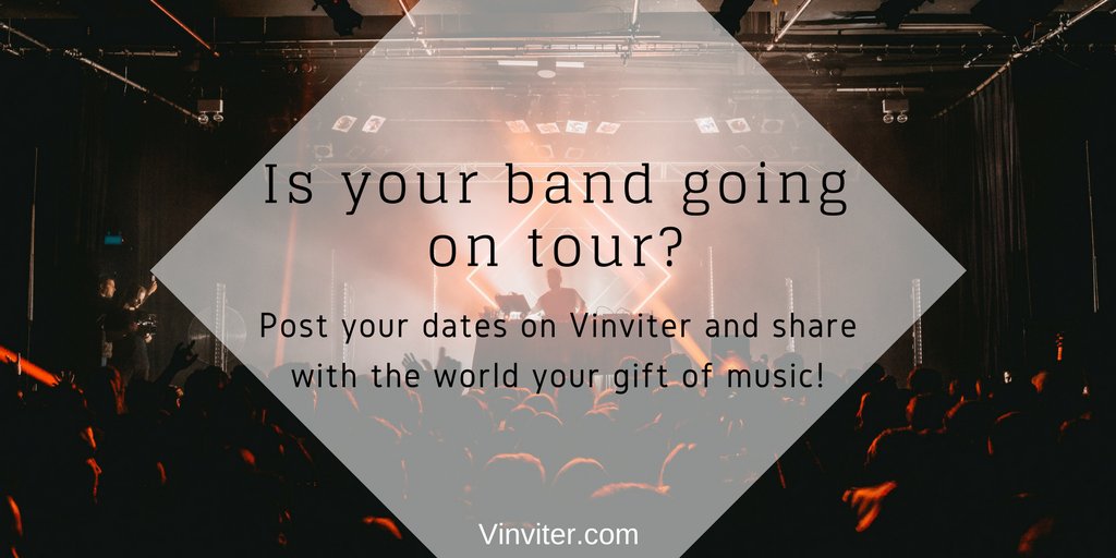 Vinviter's tweet photo. Post your tour dates for this summer on Vinviter and let everyone know where you're going to be playing! #Vinviter #LocalEvents https://t.co/4U9jpF7uKw