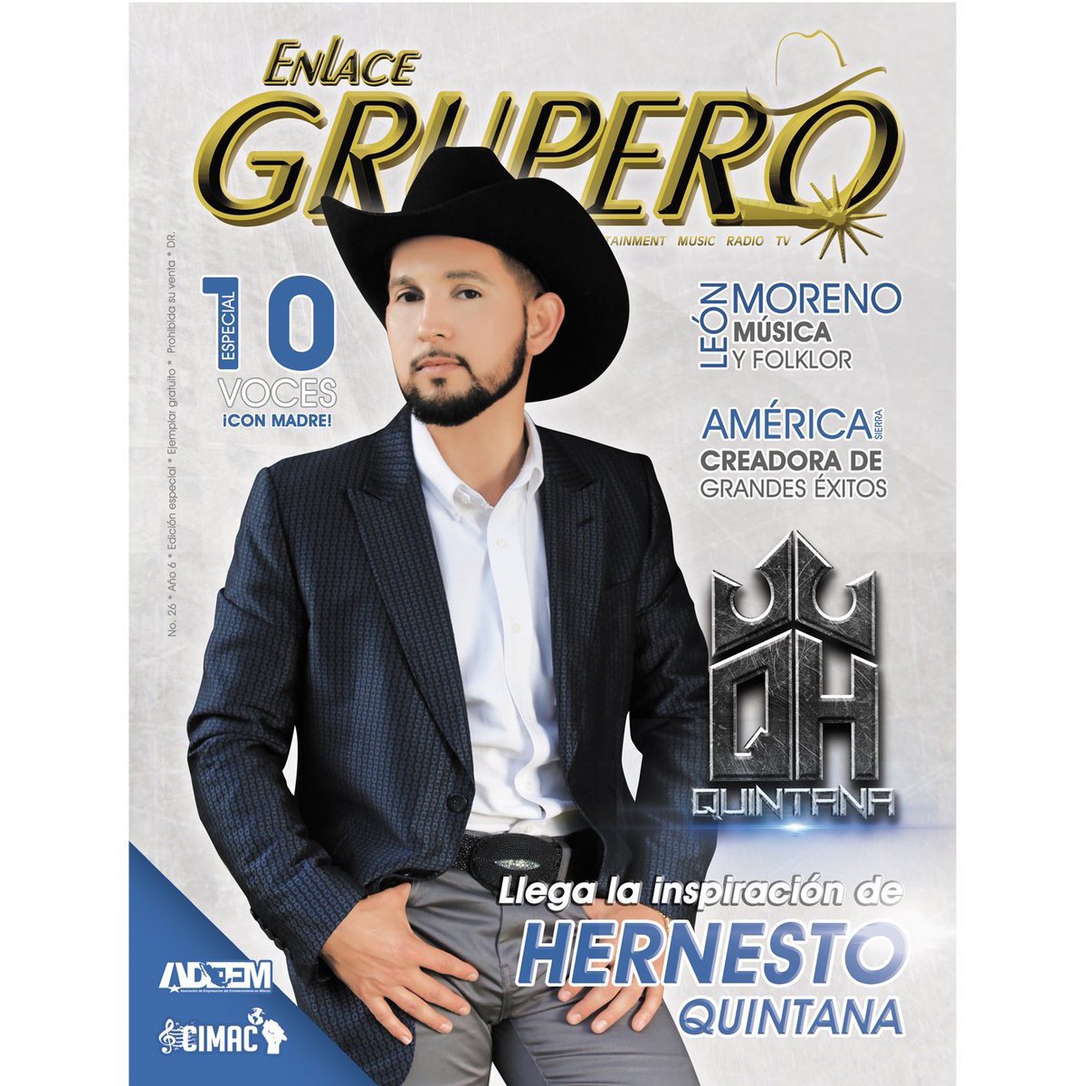 enlacegrupero's tweet photo. @HernestoQuintanaof es la nueva revelación del regional mexicano. Un cantautor que te conquistará con sus canciones, estilo y voz. Este galán encabeza nuestra portada #edicion26 No te la pierdas en unos días.
DALE LIKE A SU PÁGINA OFICIAL. ENTRA AL LINK.
https://t.co/WuF5MfNEQR https://t.co/cwkHXRzbVh