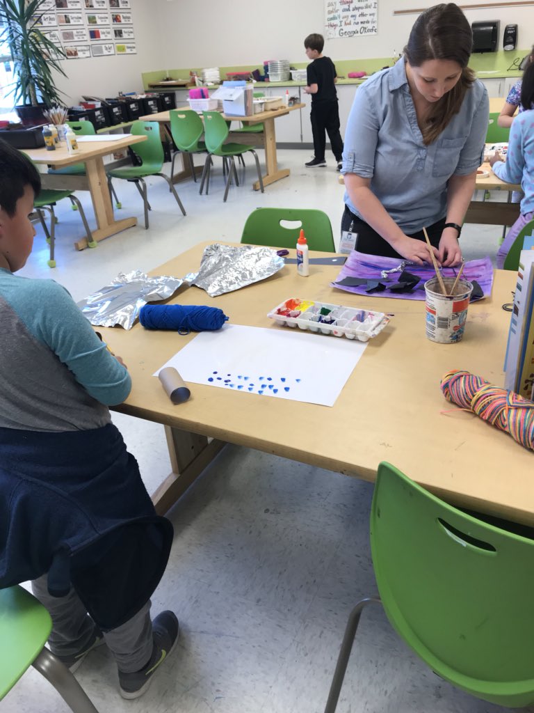 Ms_Wilder_LHES's tweet photo. Ms. Favale one of the Art Club Leaders getting her hands messy with students!! @LHECMES https://t.co/O2oaUnwuh6