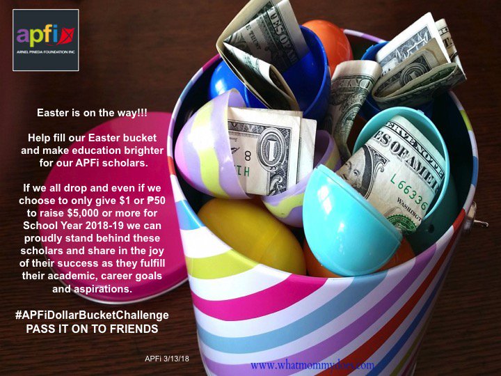 APFInc's tweet photo. #APFiDollarBucketChallenge #EveryDollarAddsUp @arnelpineda https://t.co/DrOxgUntg4 https://t.co/7gczXRntgn