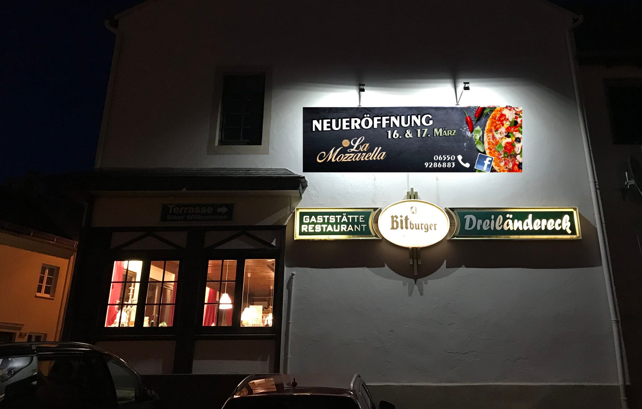 Tautges Marketing A Twitter Aus Dreilandereck In Daleiden Wird La Mozzarella Der Erste Banner Fur Die Neueroffnung Ist Fertig Aufsteller Aufkleber Logo Flyer Website Folgen In Kurze Marketing Tautgesmarketing Marketingtips T