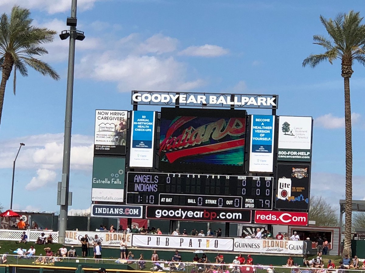 edackerman's tweet photo. Watching my beloved Cleveland @Indians     Spring Training 2018. On vacation.... https://t.co/QFLUNDDF1b