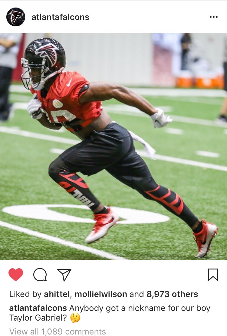 TheNikkoTan's tweet photo. .@TGdadon1 didn’t have a nickname when he came to ATL so we put out this IG post after he scored 2 TD vs. the Cardinals in 2016. He then had his choice of nicknames and #TurboTaylor🚀 was born.
Wishing you the best of luck in Chicago! I still like the nickname #TaylorSwift 😂 https://t.co/90hTocG1cB