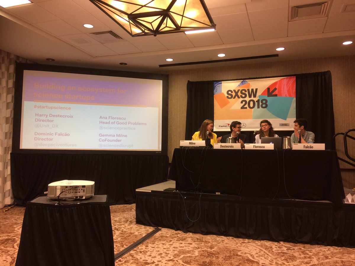 SoilCards just got a shoutout on this <a href="/sciencepractice/">Science Practice</a> #sxsw panel as example of transferring technology from one domain to another: originally microfluidics technology was developed in healthcare but we have applied it to agriculture