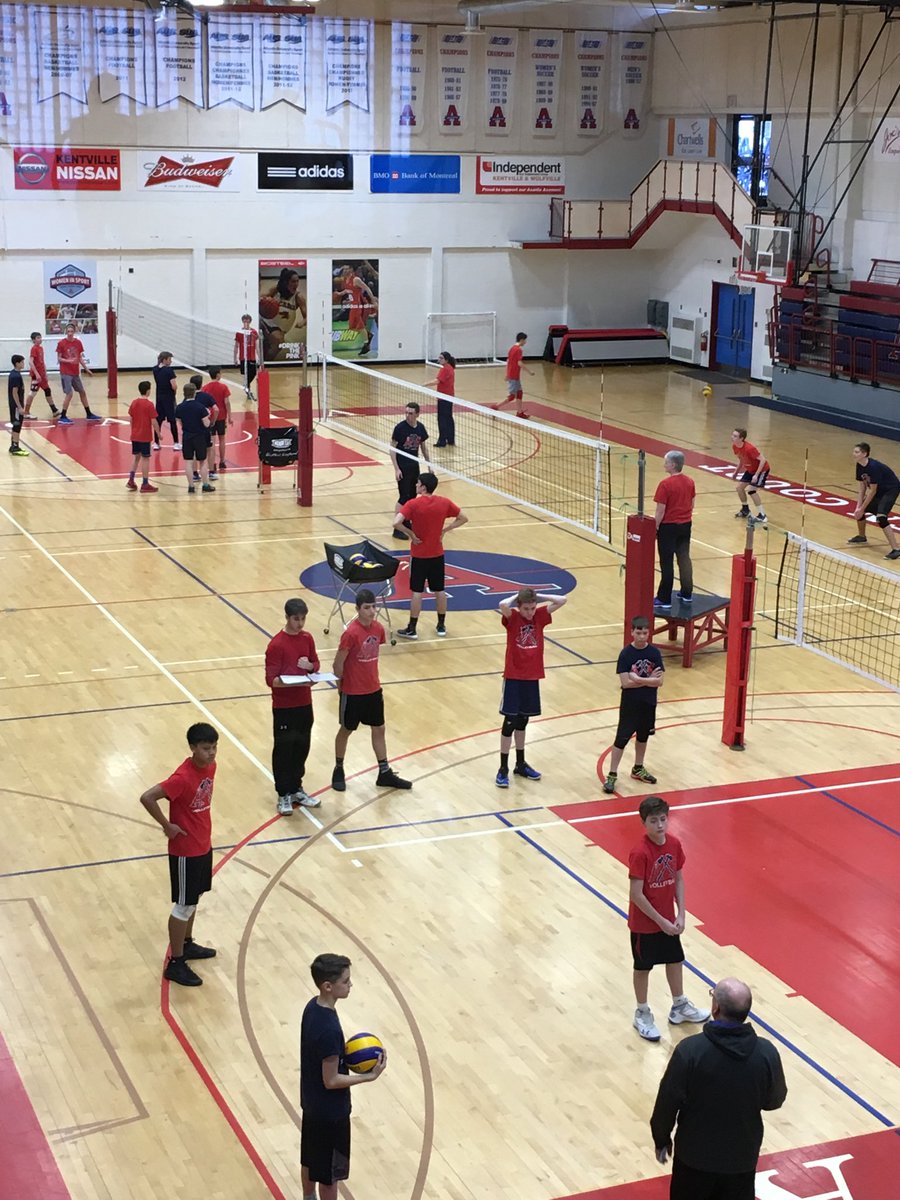 A competitive learning environment in the <a href="/AcadiaAthletics/">Acadia Athletics</a> <a href="/AcadiaVball/">Axewomen Volleyball</a> gym today. 14U-18U boys volleyball preparing for their next Super Series <a href="/volleyballNS/">Volleyball NS</a>