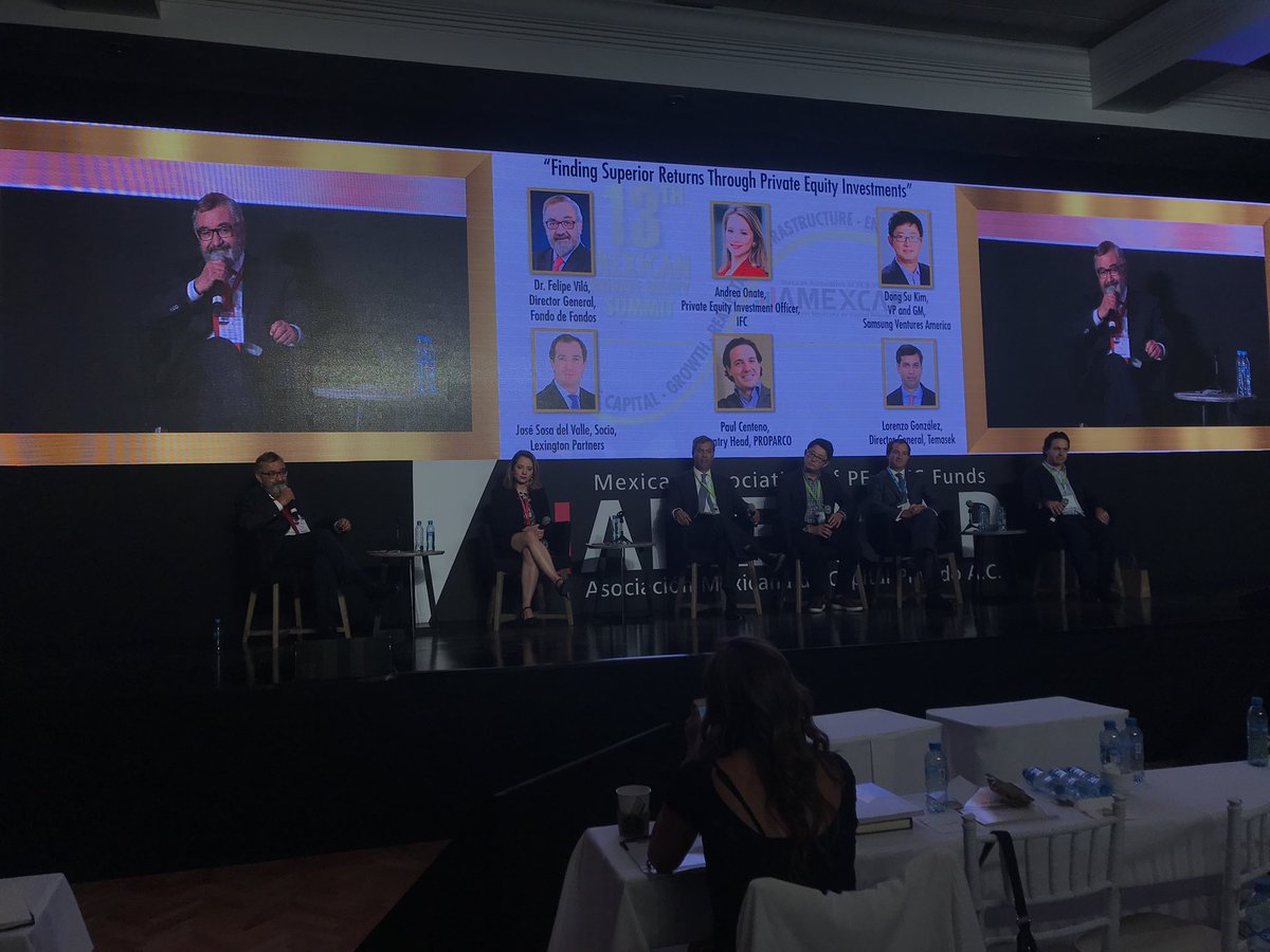 AMEXCAP's tweet photo. LP Panel: “Finding Superior Returns Through Private Equity Investments” con #Felipevila @FONDODEFONDOS   #AndreaOnate del @IFC_org #DongSuKim #SamsungVentures #PaulCenteno @Proparco #JoseSosa #LexingtonPartners #LorenzoGonzalez @Temasek #foroamexcap https://t.co/i9TbCZ8doy