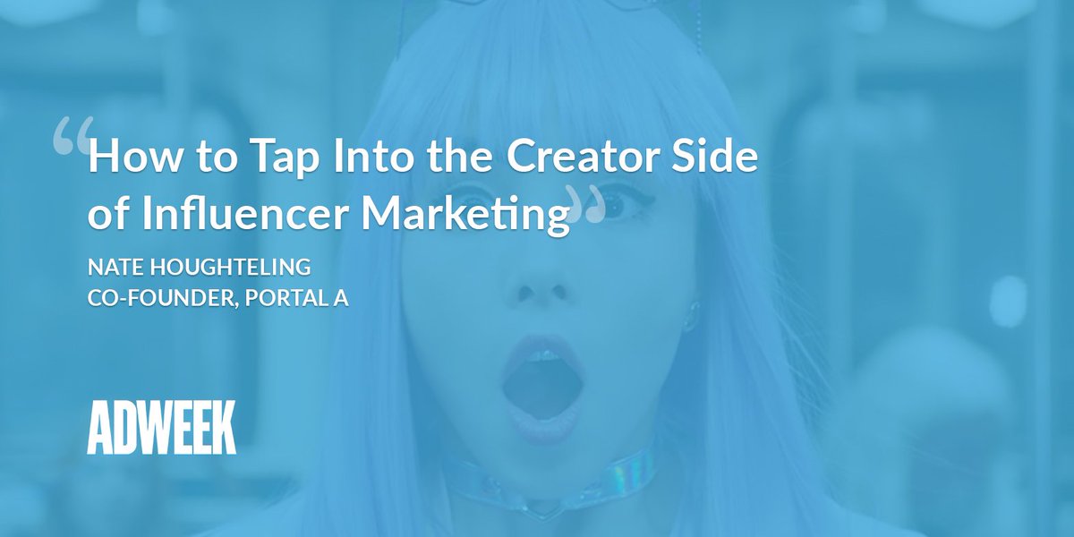 Our co-founder and executive producer Nate Houghteling dropping knowledge 💣about i̶n̶f̶l̶u̶e̶n̶c̶e̶r̶ creator marketing in <a href="/Adweek/">ADWEEK</a> today: adweek.com/brand-marketin…
