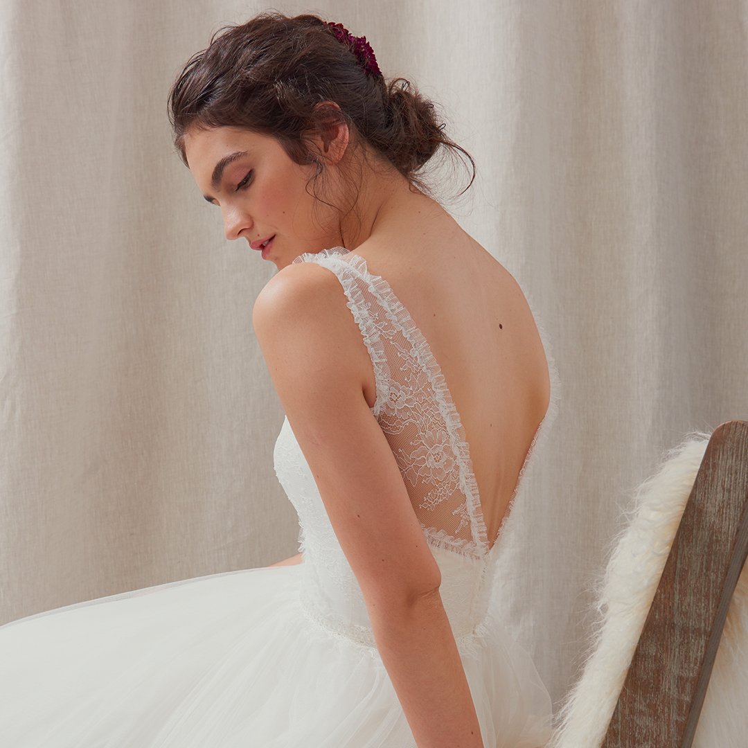 When your dress straps qualify as accessories. "Beatrice" christosbridal.com/wedding-dress-…