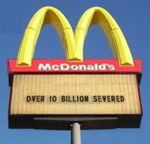 KathyIde's tweet photo. I’m a little worried about that 10 billion! I hope they weren’t severed too painfully? #typotuesday #funnysignmixups https://t.co/CVooWx9EMQ