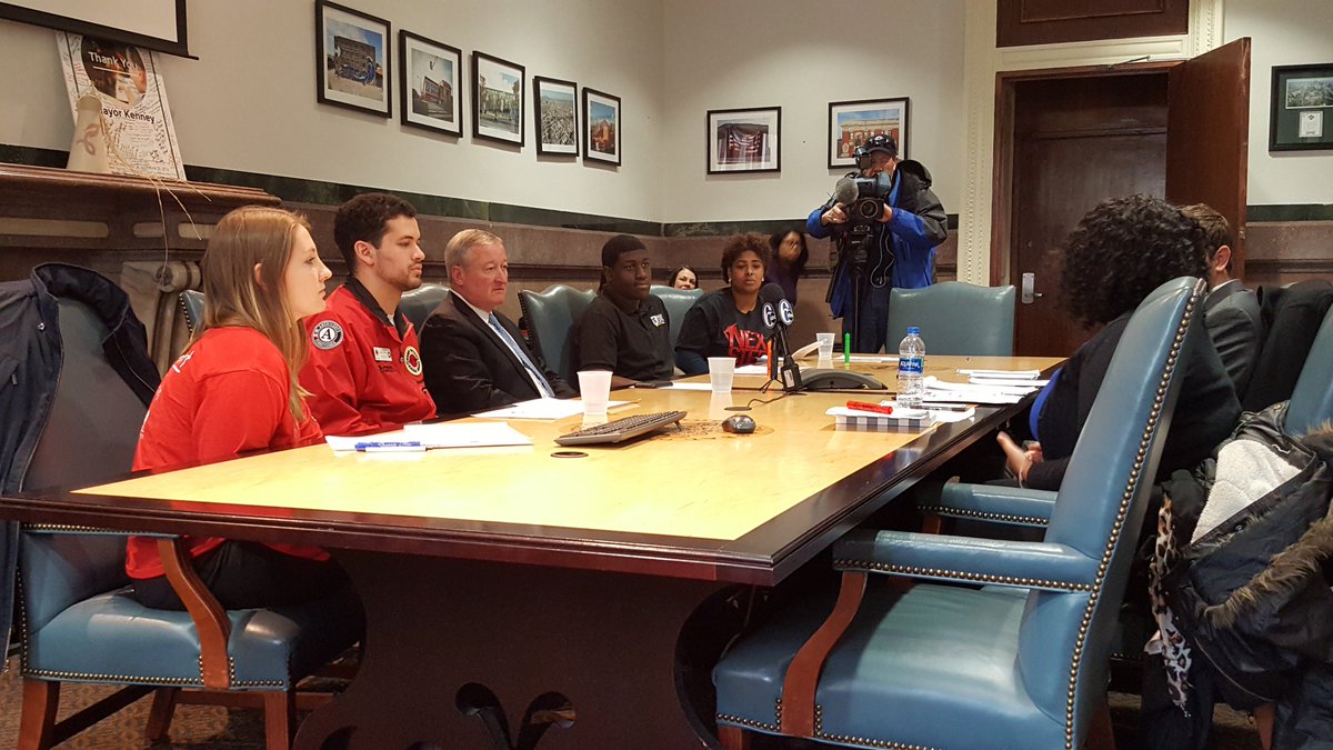 PHLserves's tweet photo. Current @AmeriCorps members telling @PhillyMayor about their service programs, challenges, and the impact they are making https://t.co/dbJlPLL9OJ
