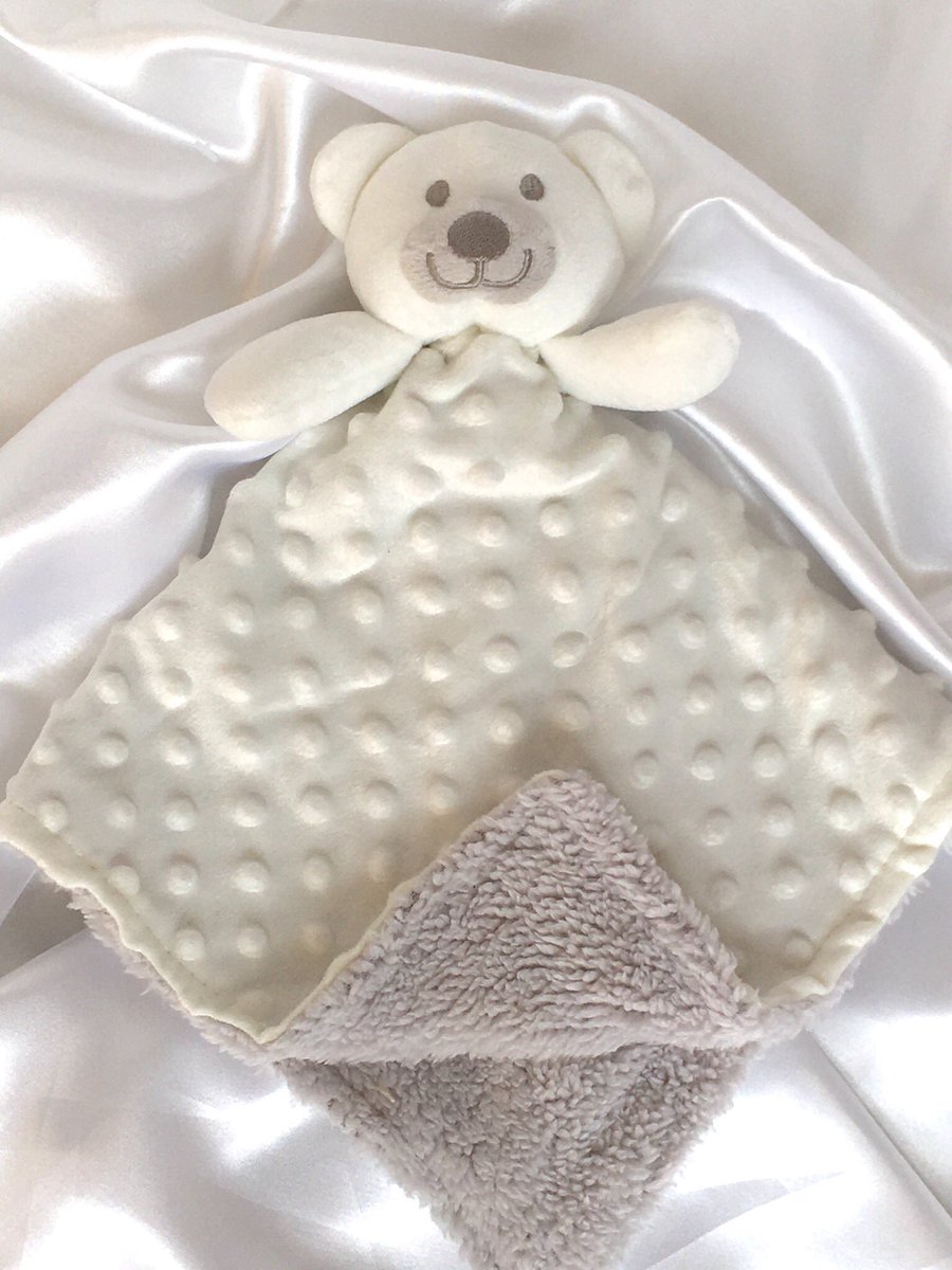 Dimple Comforter Bear £8.99 each #Baby #Baby Gift #Comforter #babycomforter #gift #babygirl #babyboy #neutralbaby #soft #dimple #bear #newbaby