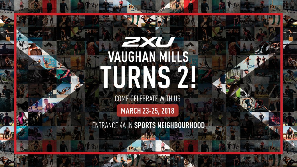 Enjoy an eventful weekend filled with exclusive offers, prizes,&amp; the chance to “xperience” a mini triathlon as @2xucanada celebrates their 2 year store-opening anniversary between March 23-25. For more details, visit bit.ly/2FBZfe0 . #Xperience2Xu ow.ly/Z7SC30iVB3P