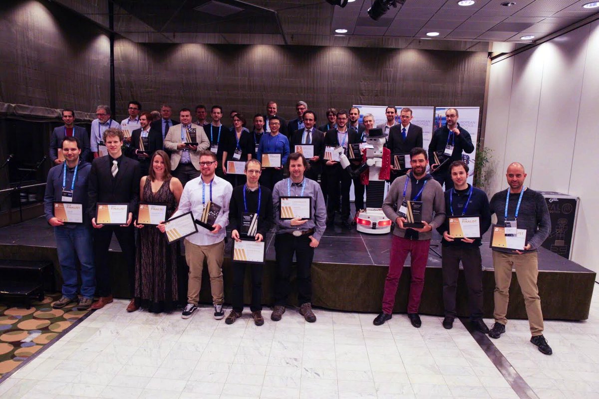 eu_Robotics's tweet photo. Congratulations to all winners and finalists: @ERLrobotleague, PhD and TechTransfer Awards #ERF2018 #robotics https://t.co/IccdMdk4Pw